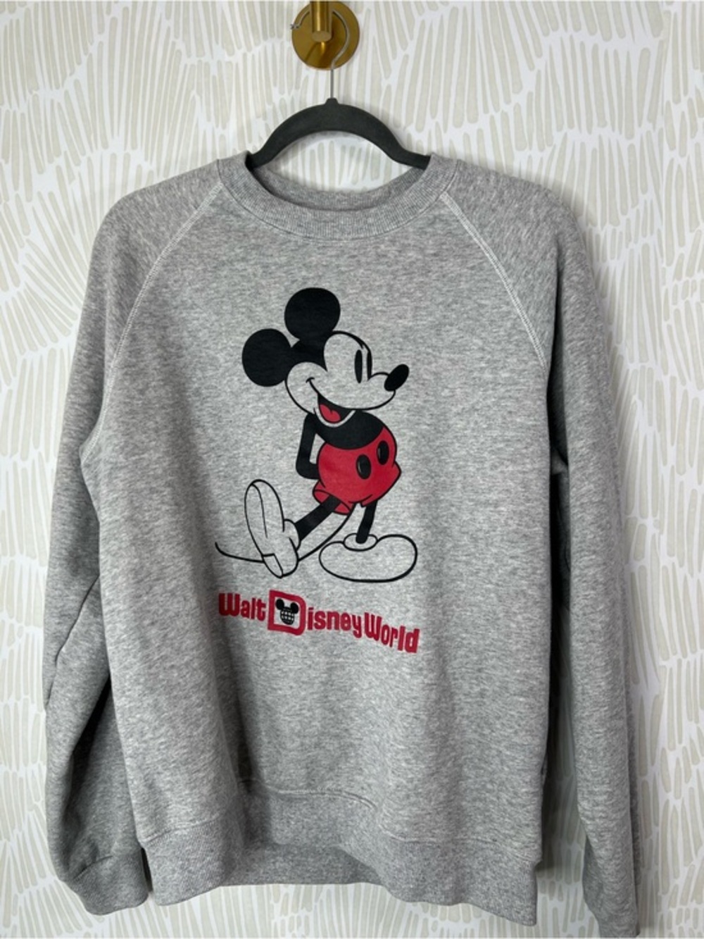 Disney Parks Walt Disney World Mickey Mouse Gray Crewneck Sweatshirt
